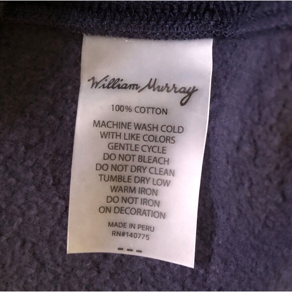 William Murray Golf Sweatshirt Mens Sz L Cotton Crewneck Pullover NEW with FLAW - Picture 16 of 16